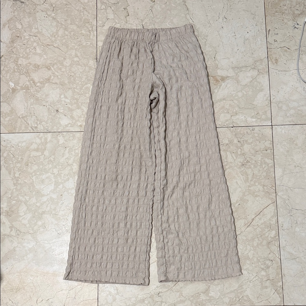 Zara Girls Casual Beige Flowy Bottoms Pants